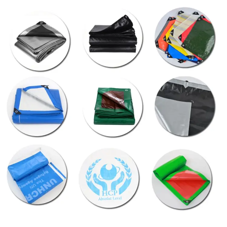 180g White With Print PE Tarpaulin