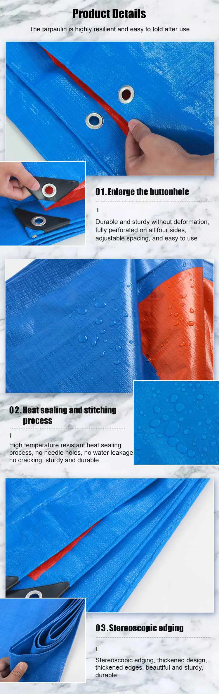 180g White With Print PE Tarpaulin